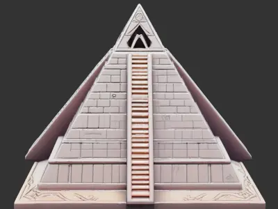 Low poly pyramide - Game ready asset Low-poly 3D model