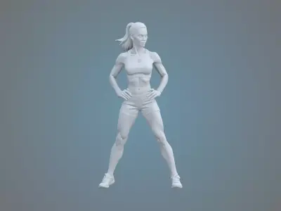 Modern Female Athlete Sculpture PM-67 3D print model