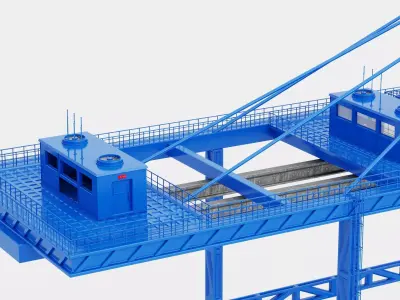 Industrial Port Gantry Crane And Container Handling System 3D model
