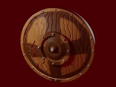 Midavel shield Low-poly 3D model