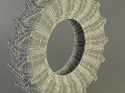 Tractor Tire 3D model by PolyTab
