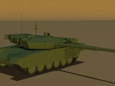 lowpoly model of the T-90 RORYV tank 3D model
