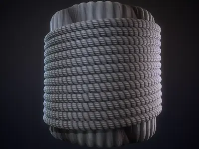 Seamless PBR Rope material Texture