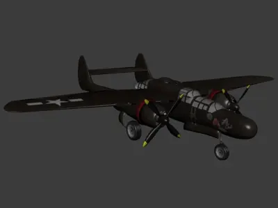 Northrop P 61 Black Widow Free low-poly 3D model