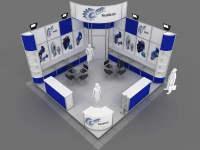 Exhibition Stand - ST0053 3D model