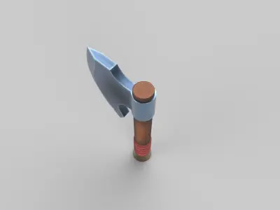  battle axe Low-poly 3D model