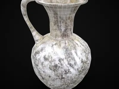 Marble Pitcher Low-poly 3D model