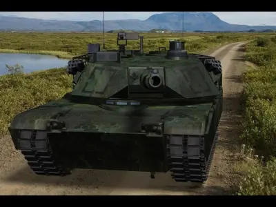 M1 Abrams Tank in multiple formats 3D model