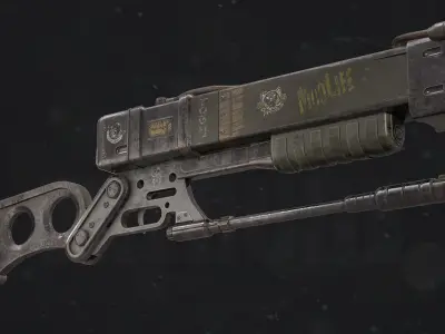 AER9 Laser Rifle Low-poly 3D model