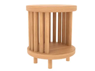 wood storage chair 3D model