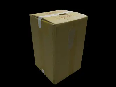 Anydrafts Paper box 02 Low-poly 3D model