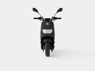 Matte Black Scooter Low-poly 3D model