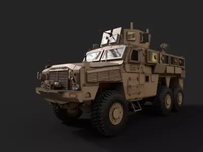 RG-33 MRAP Mine Resistant Vehicle Low-poly 3D model