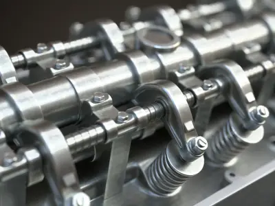Engine rigged animated model 3D model