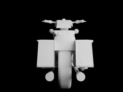Simple Motorcycle Free 3D model