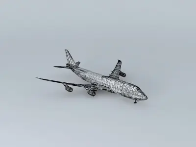 Boeing 747-8i  Lufthansa Free 3D model