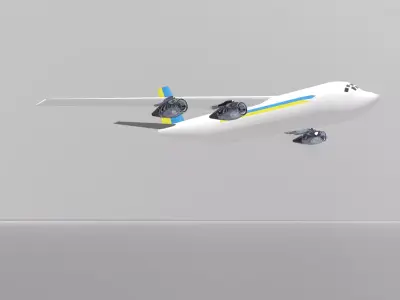 Fictional Heavy Cargo Aircraft An-124 Inspired series 3D model