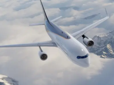 Boeing 767-34AF UPS Low-poly 3D model