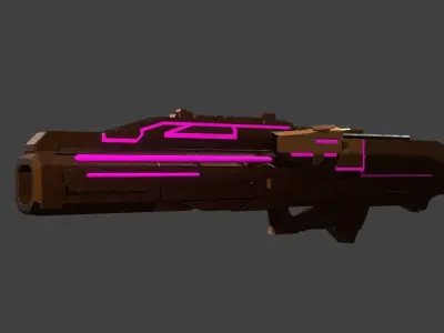7 GUN SCIFI PACK Free low-poly 3D model