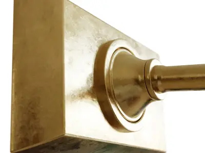 Cabinet Makers Picture Light Hand-Rubbed Antique Brass 3D model