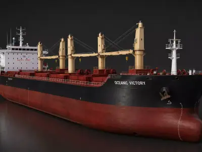 Heavy Duty Cargo Ship Bulk Carrier Vessel 3D model