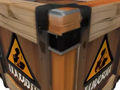 Wooden Shipping Crate Prop Model Low-poly 3D model