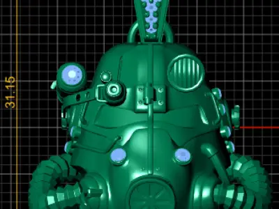MILITARY ARMOR HALMET PENDANT 3D PRINTABLE MODEL 3D print model
