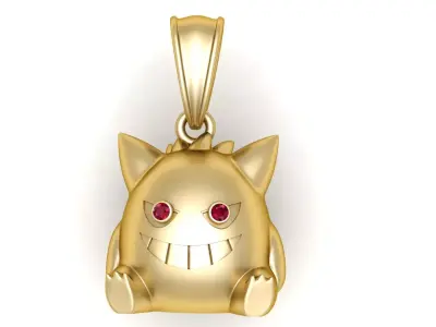  elegant rectangular pendant 3D print model