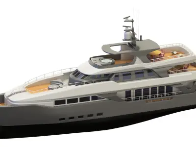 Super Yacht 3D Model 3D model