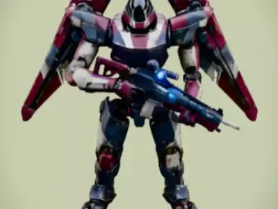 Humanoid Combat Walker 3D model