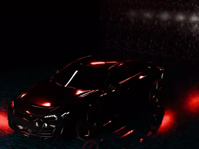 odern Luxury Electric Sports Sedan - Concept Car 3D Model 3D model