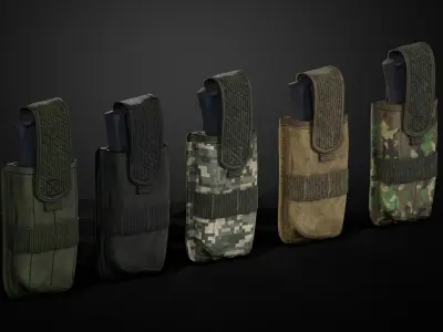 Magazine pouch 02 Low-poly 3D model