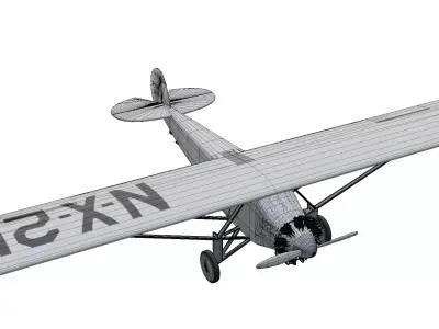 Ryan NYP Spirit of St Louis Low-poly 3D model