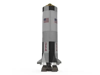 Saturn V Rocket First Stage 3D model