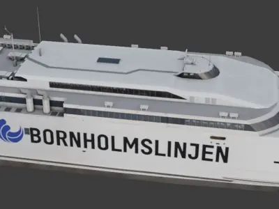High speed ferry Bornholmslinjen Express 5 3D model Low-poly 3D model