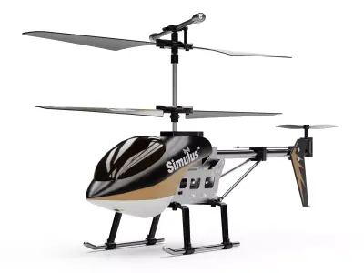 RC Helicopter Low-poly 3D model