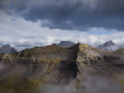  Icelandic Mountain Range - PBR 3D Model 