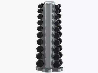 Dumbbell Rack 02 3D model