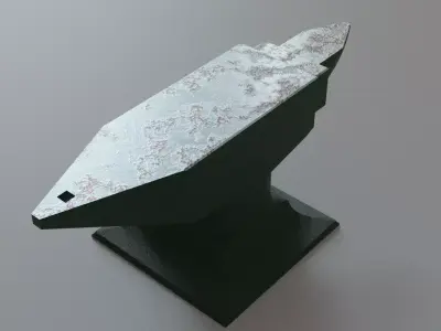 Old green anvil Low-poly 3D model