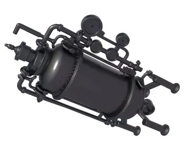 distillation machine - sci fi tank - cylindrical tank 3D print model buy