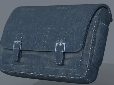 Cargo Bag Low-poly 3D model