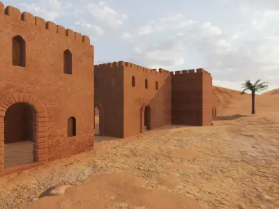 Desert Village Settlement 3D model