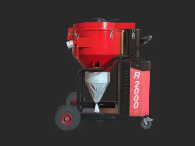 Vacuum cleaner Hurricane R2000 Low-poly 3D model