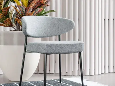  Replica Minotti Expect Chair Model, Grey 