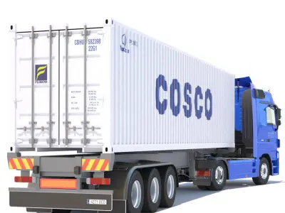 Mercedes Actros MP4 Semitruck 3D model