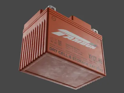 Motorcycle Battery Low-poly 3D model get