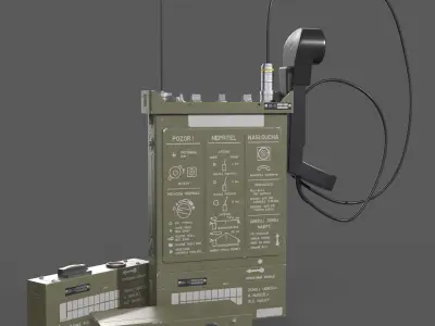 Czech RF-10 Military Radio Low-poly 3D model