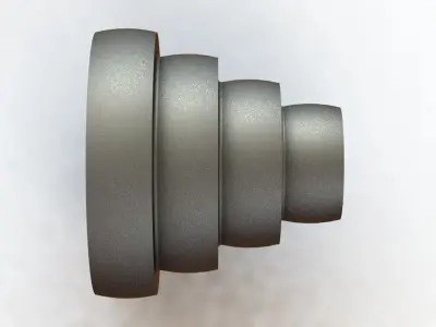 Polia Escalonada Correias Planas Stepped Pulley for Flat Belts 3D model
