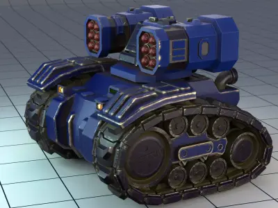 Battle toon tank 3D model