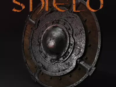 shield model 3d high deatail Low-poly 3D model